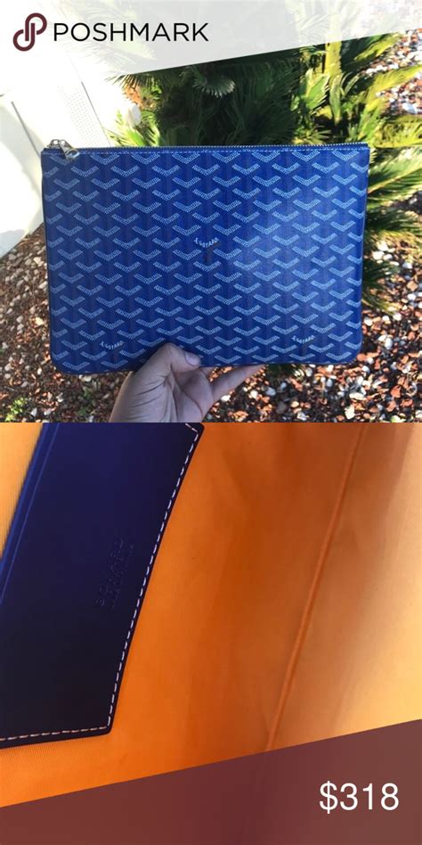 blue goyard clutch|Goyard clutch price.